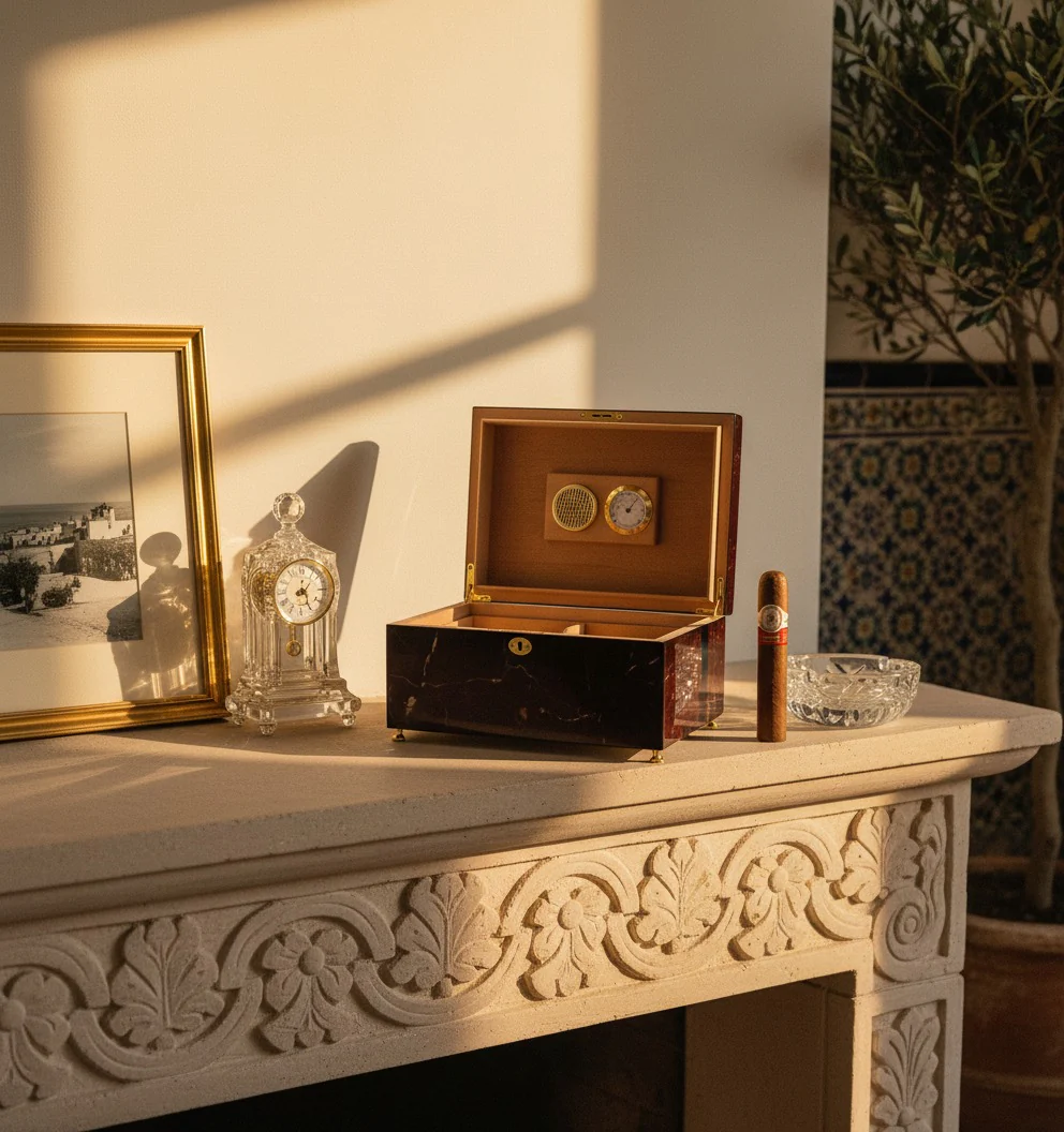 El Septimo Red Marble Humidor - Trilogy Collection - Image 7